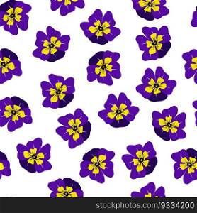 Seamless pattern flowers Pansies. Wallpaper from Viola.