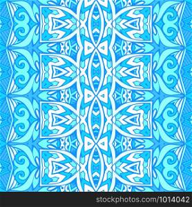 Seamless pattern for tiles and fabric. Abstract geometric vintage blue winter seamless pattern ornamental.. Tiled ethnic pattern for fabric. Abstract geometric mosaic vintage seamless pattern ornamental.