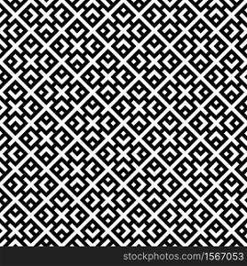 Seamless pattern from a simple geometric element in a diagonal direction with an offset. Seamless simple geometric pattern in black and white