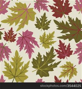 Seamless pattern from autumn maple leaves(can be repeated and scaled in any size)