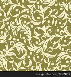 Seamless pattern from beige plants(can be repeated and scaled in any size)