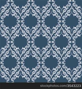 Seamless pattern from blue and white leaves(can be repeated and scaled in any size)