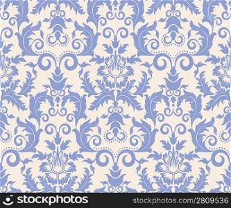 Seamless pattern from blue flowers and leaves(can be repeated and scaled in any size)