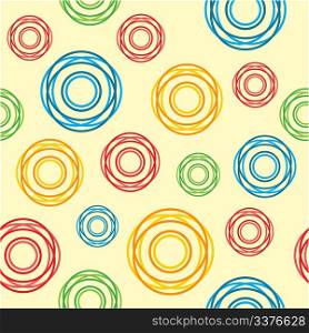 Seamless pattern from color circles
