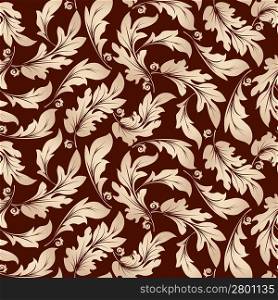 Seamless pattern from gold leaves(can be repeated and scaled in any size)