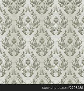 Seamless pattern from green flowers and leaves(can be repeated and scaled in any size)