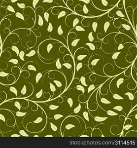 Seamless pattern from green plants(can be repeated and scaled in any size)