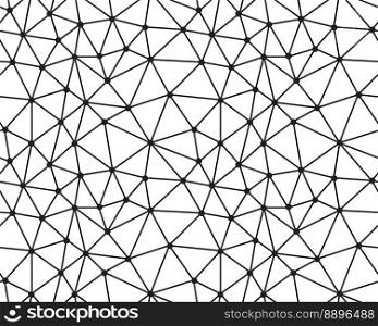 Seamless pattern from grid of triangles. Geometric black lines for wallpapers and textile.