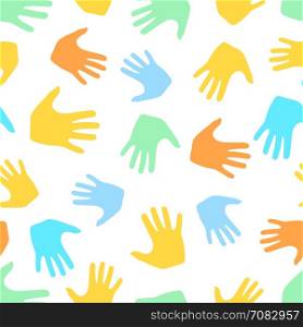Seamless pattern from hands.. Seamless pattern from hands. Abstract backdrop, background from human palms