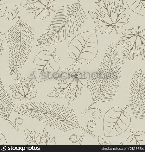 Seamless pattern from leaves(can be repeated and scaled in any size)
