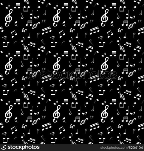 Seamless pattern from Set of musical notes and Treble clef. Vector Illustration. EPS10. Seamless pattern from Set of musical notes and Treble clef. Vect