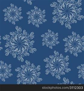Seamless pattern from snowflakes(can be repeated and scaled in any size)