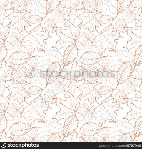 seamless pattern from yellow autumn leaves. Vector design element.