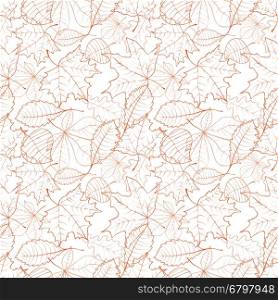 seamless pattern from yellow autumn leaves. Vector design element.