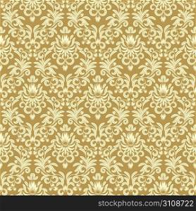 Seamless pattern from yellow flowers and leaves(can be repeated and scaled in any size)