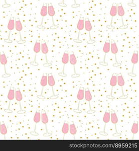 seamless pattern. glasses of champagne. vector illustration ESP10. seamless pattern. glasses of champagne. vector illustration