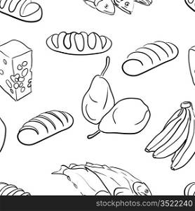 seamless pattern-hand drawn food