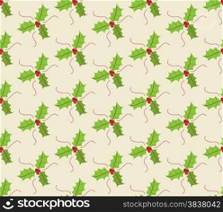 seamless pattern holly berry