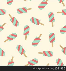 Seamless pattern ice cream . Perfect for wrapping paper and fabric. Vector illustration design elements.. Seamless pattern ice cream . Perfect for wrapping paper and fabric.