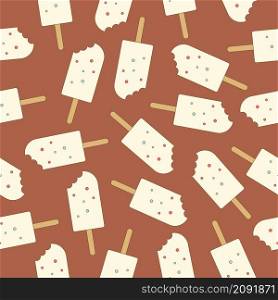 Seamless pattern ice cream . Perfect for wrapping paper and fabric. Vector illustration design elements.. Seamless pattern ice cream . Perfect for wrapping paper and fabric.