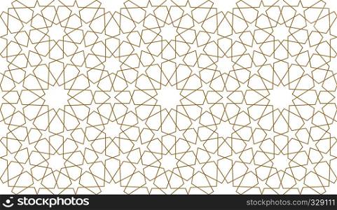 Seamless pattern in authentic arabian style. Unexpanded strokes. Vector illustration. Seamless pattern in authentic arabian style. Unexpanded strokes