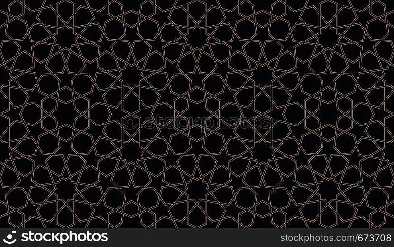 Seamless pattern in authentic arabian style. Vector illustration. Seamless pattern in authentic arabian illustration style