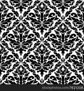 Seamless pattern in damask style for background design