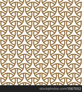 Seamless pattern in golden average lines.Based on arabic geometric patterns.. Seamless geometric pattern in golden geometric lines.