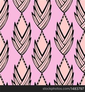Seamless pattern in lilac pink colors. Vector pattern for textile and wallpaper design. Whimsical graphic ornament. Fabric boho fashion background. Seamless pattern in lilac pink colors. Vector pattern for textile and wallpaper design. Whimsical graphic ornament. Fabric boho fashion background.