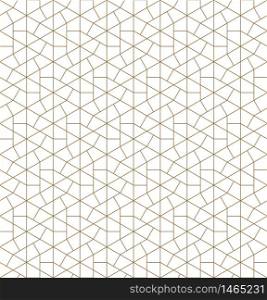 Seamless pattern japanese shoji kumiko.For template,fabric,textile,wrapping paper,laser cutting and engraving. Japanese pattern background vector.Fine lines.. Seamless japanese pattern shoji kumiko in golden.