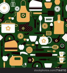 Seamless pattern kitchen tools. Abstract pattern of kitchen.. Seamless pattern kitchen tools bright surface print.