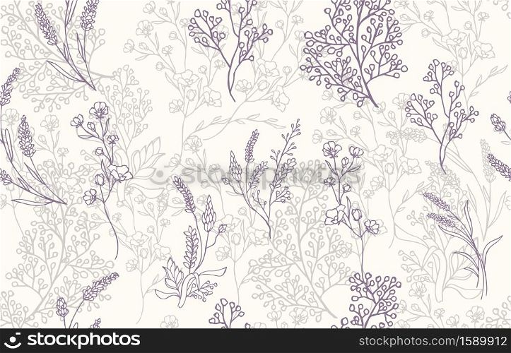 Seamless pattern lavender background