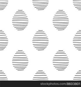 Seamless pattern made from hand drawn Easter eggs illustration. Isolated on a white background.. Seamless pattern made from hand drawn Easter eggs illustration. Isolated on white background.