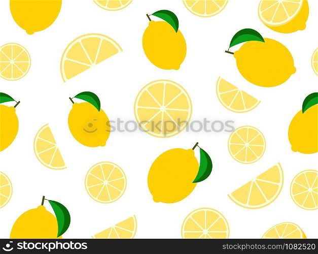 Seamless pattern mixed lemon fruit background - Vector illustration
