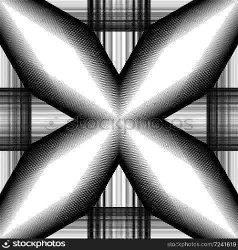 Seamless pattern of abstract balck and white element of lines and triangles. Vector texture for wrapping, wallpaper and your design.. Seamless pattern of abstract balck and white element of lines and triangles.