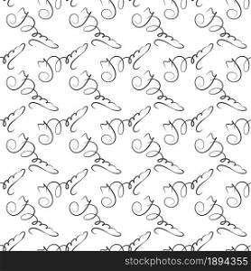 Seamless pattern of abstract signatures for textiles, texture, packaging and simple backgrounds. Flat style.