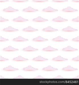 seamless pattern of airy paper clouds. Template for postcards, posters, banners and creative ideas