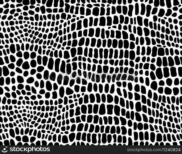Seamless pattern of alligator skin on a white background
