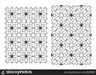 Seamless pattern of Arabic inspiration simplified and geometric in vertical and diagonal position
