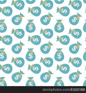Seamless pattern of bags with money coins. Vector Illustration. EPS10. Seamless pattern of bags with money coins. Vector Illustration.