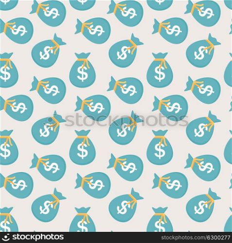 Seamless pattern of bags with money coins. Vector Illustration. EPS10. Seamless pattern of bags with money coins. Vector Illustration.