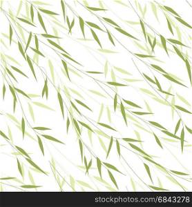 Seamless pattern of bamboo leaves. Vector Illustration seamless pattern of bamboo green leaves
