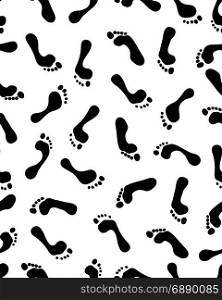 Seamless pattern of barefoot