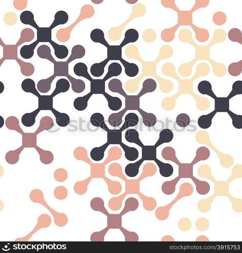 seamless pattern of brown crosses