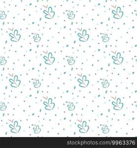 Seamless pattern of butterflies and dots on a white background. For fabric, baby clothes, background, textile, wrapping paper and other decoration. Vector seamless pattern EPS 10