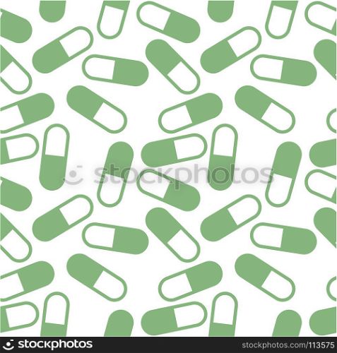 Seamless Pattern Of Capsule Pills Vector Art Illustration