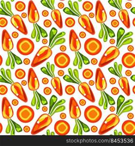 Seamless pattern of carrots