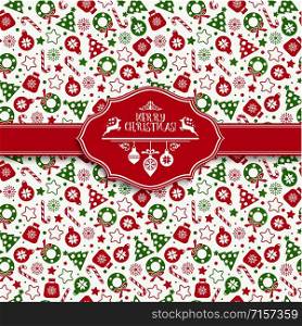 Seamless pattern of christmas texture icons