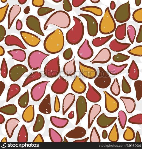 Seamless pattern of colored spots with scratches