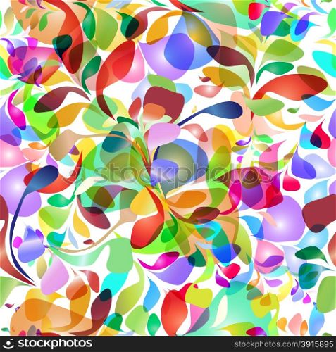 Seamless pattern of colorful brush strokes